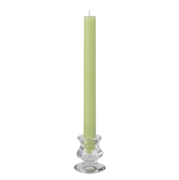 7/8" diameter x 10" Tall Sage Green Taper Candle - Case 12