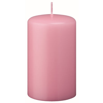 3" x 4" Dusty Rose Pillar Candle - Box of 6