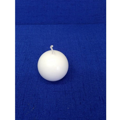Ball Candle, White - Box of 12