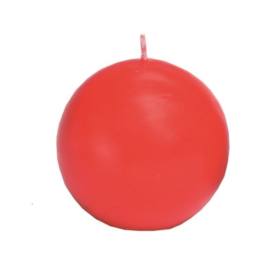 2.5" Diameter Ball Candles - Red ( Box of 4)