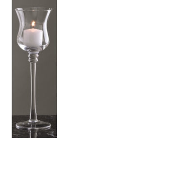 9 1/8" Tall Clear Glass Pedestal Holder - Box of 2
