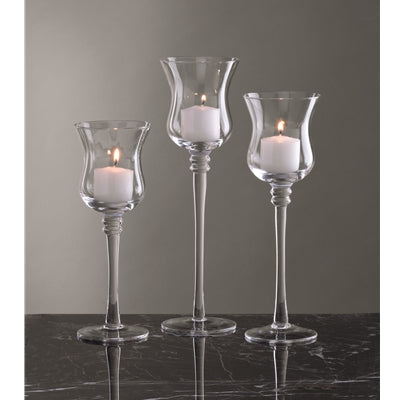 3 SIZES GLASS PEDESTAL ASSORTMENT SET