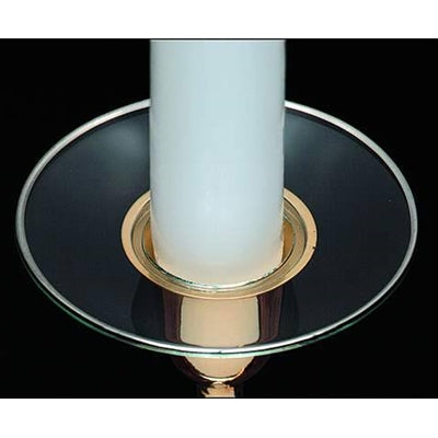 Glass Bobeche with Silver Rim - Box of 12