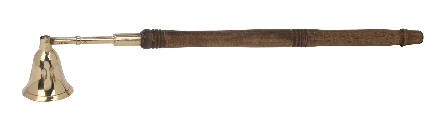 11" Long Brass / Wood Candle Snuffer - Box of 6
