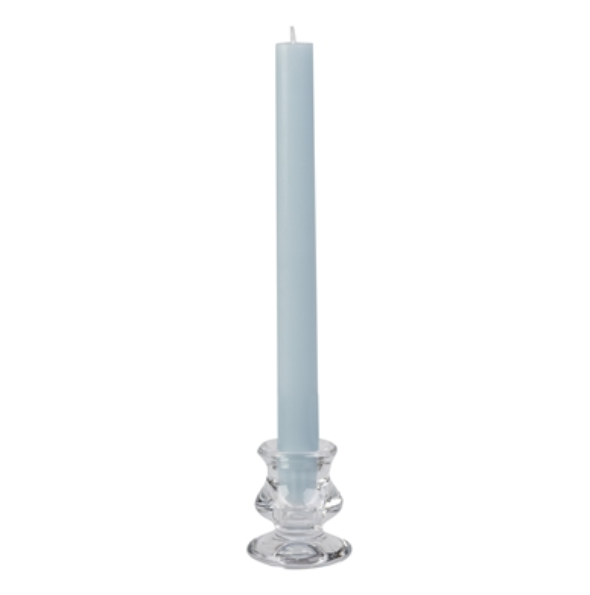 7/8" diameter x 10" Tall Wedgewood Blue Taper  - Case 12