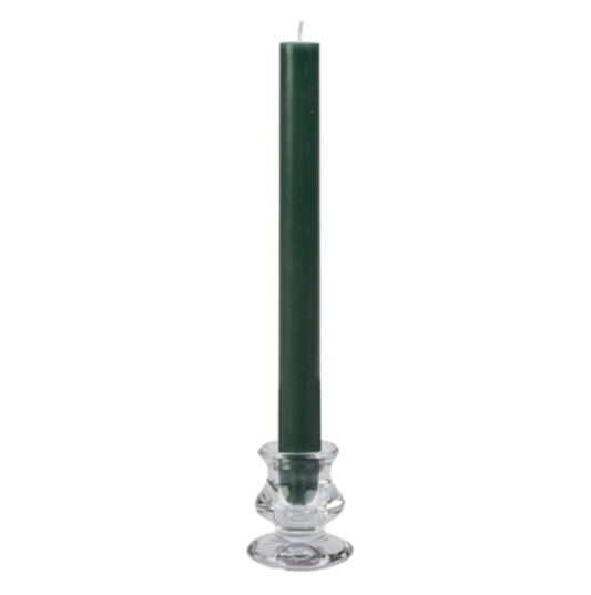 7/8" diameter x 10" Tall Evergreen Green Taper -Case 12