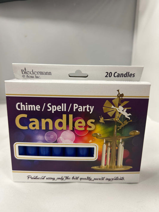 Dk Blue Chime Candle- Box of 20 Candles