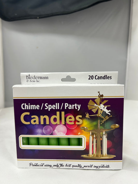 Emerald Green Chime Candles-Box of 20 Candles