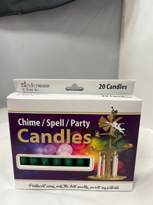 Dark Green Chime Candle- Box of 20 Candles