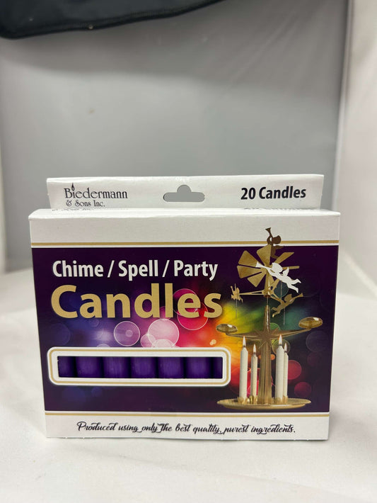 Purple Chime Candles-Box of 20 Candles