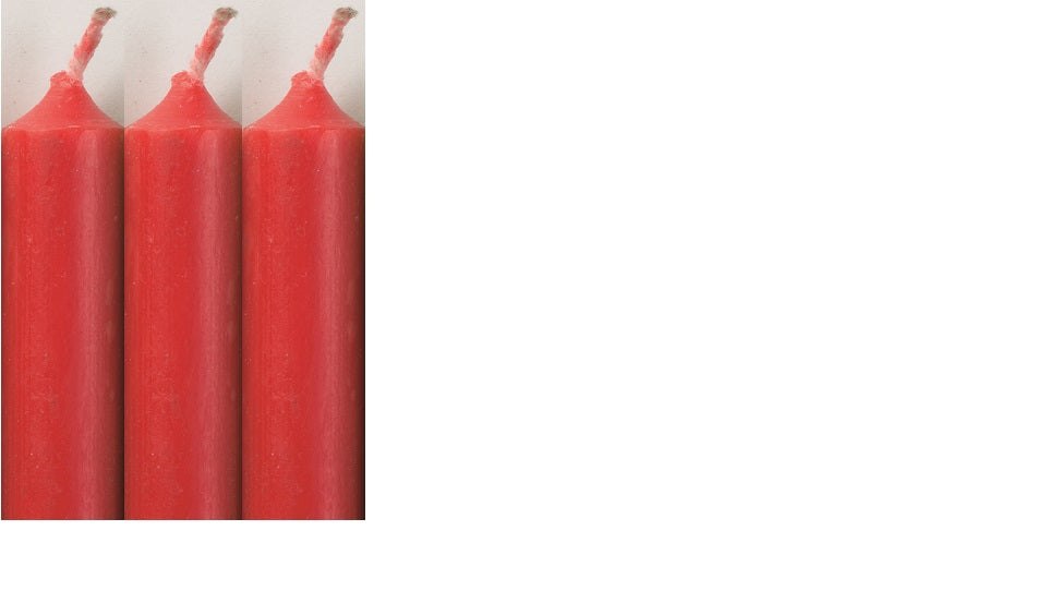 Red chime candles 0.5 inch diameter, 4 inch height