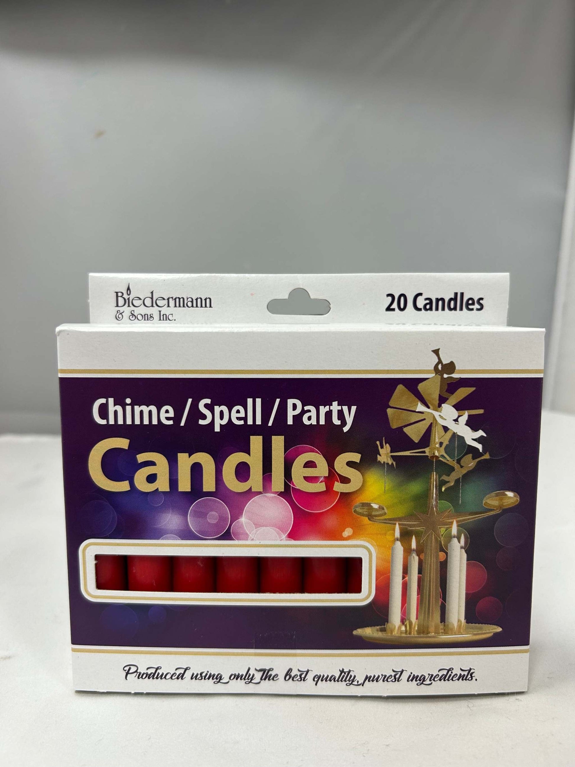 Red chime candles 0.5 inch diameter 4 inch height