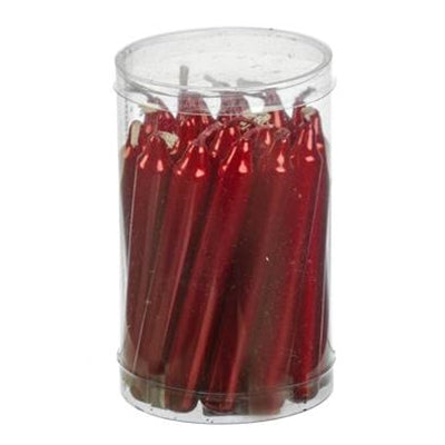 Red Metallic Chime Candles-Pack of 20 Candles