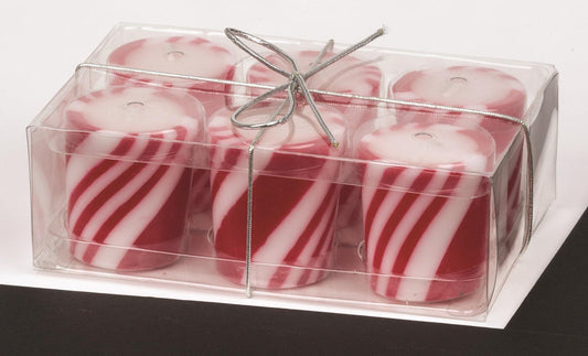 2" X 2" Peppermint Scented Votive Candle - Set of 6