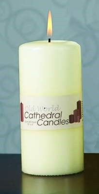 3 x 6 cathedral candle white decorative church candle