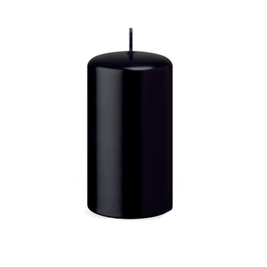 3" Diameter x 4" Height Black Pillar - Box of 6