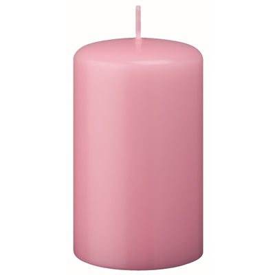 3" x 6" dusty rose pillar candle with clean burn for elegant home décor and special events