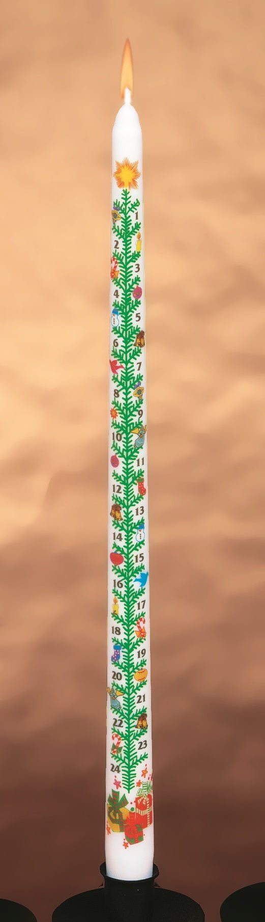 Elegant 15-inch Advent candle for seasonal religious décor and wreaths