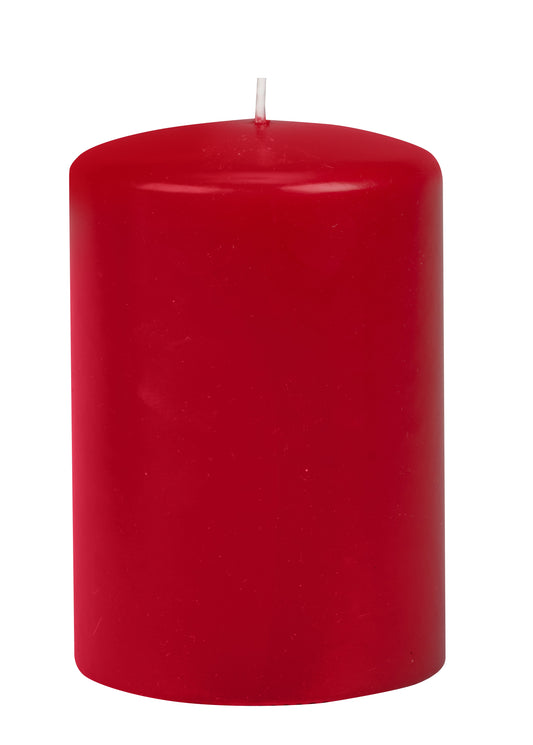4" X 6" Cranberry Pillar Candle - Box of 6