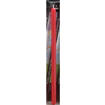 1/2 X 10 Element Candles, Red-Pack of 6