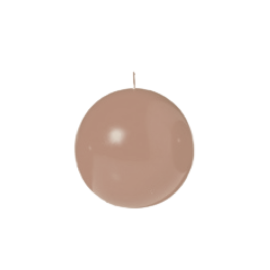 Portobello Beige Ball Candles, 2.5" Diameter, Box of 4