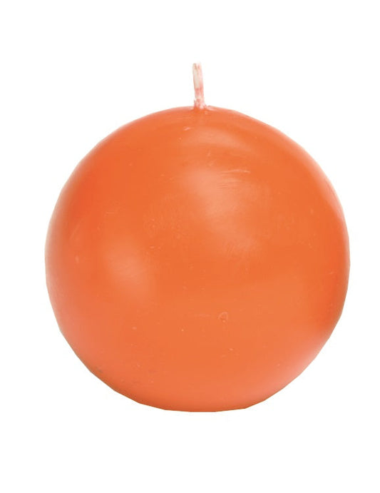 Cantaloupe Orange Ball Candles, 2.5" Diameter, Burns 8 Hours - Box of 4