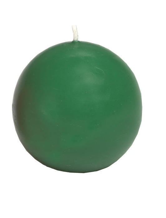 Pine Green Ball Candles, 2.5" Diameter, Burns 8 Hours Box of 4