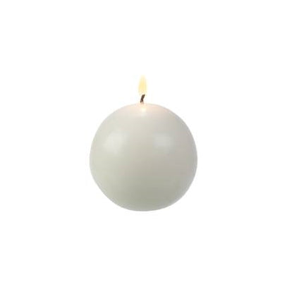 Ball Candles, White - Box of 6