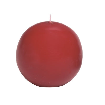 3 " Diameter Ball Candle -Burgundy ( Box of 4)