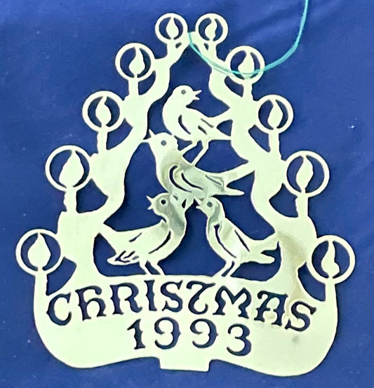 1993 Silver Biedermann Commemorative- 4 Calling Birds