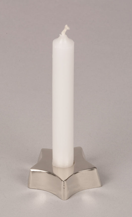 Silver Star for 1/2" Candle- Box of 6
