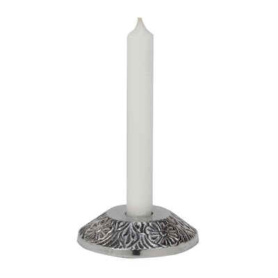 Alumnium  Scroll Design 1/2" dia. Candle Holder- Box of 6