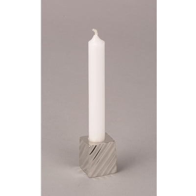 Silver Square for 1/2" Candle - Box of 6
