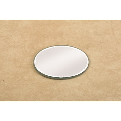 Glass Round 4" dia. Mirror Plate Sm - Box of 6