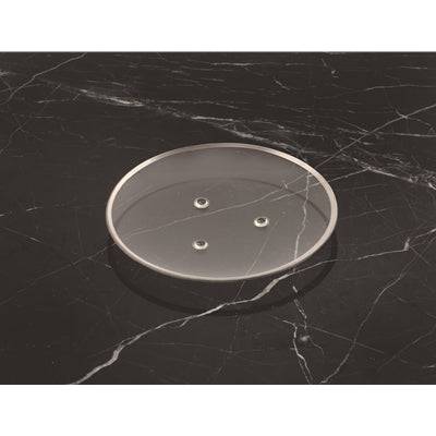 Glass Silver Rim Pillar Plate