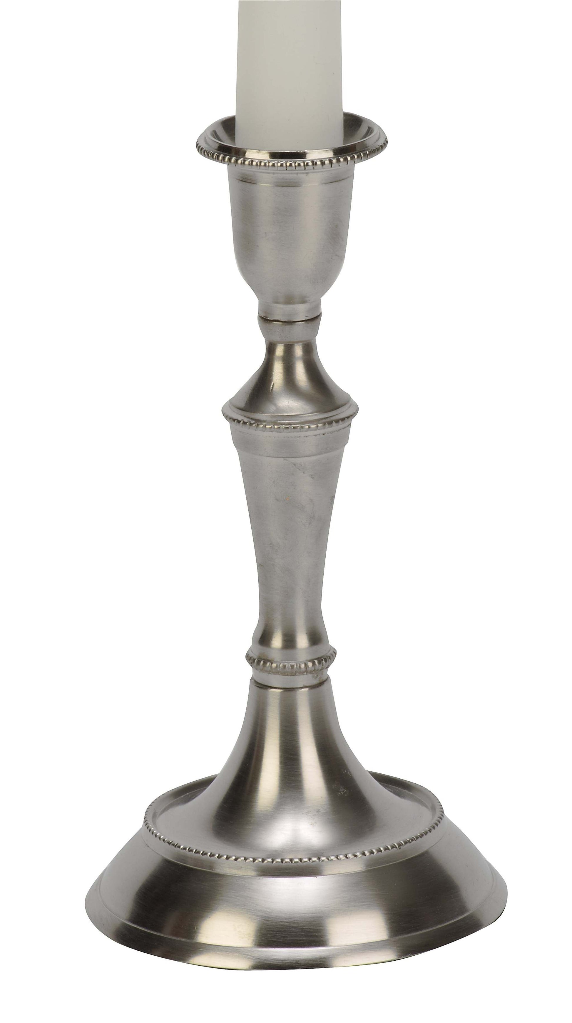 Pewter Finish Taper Holder