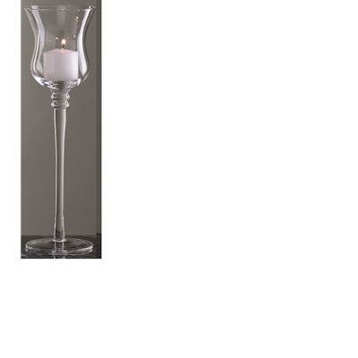 10.25"Ht Clear Glass Pedestal Holder - Box of 2