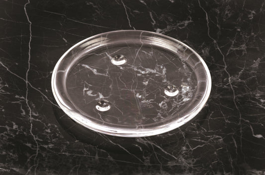 Glass 3" Diameter Pillar Plate - Box of 12