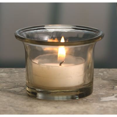 Oyster Glass Tealight Holder 2" x 2" - Box of 12