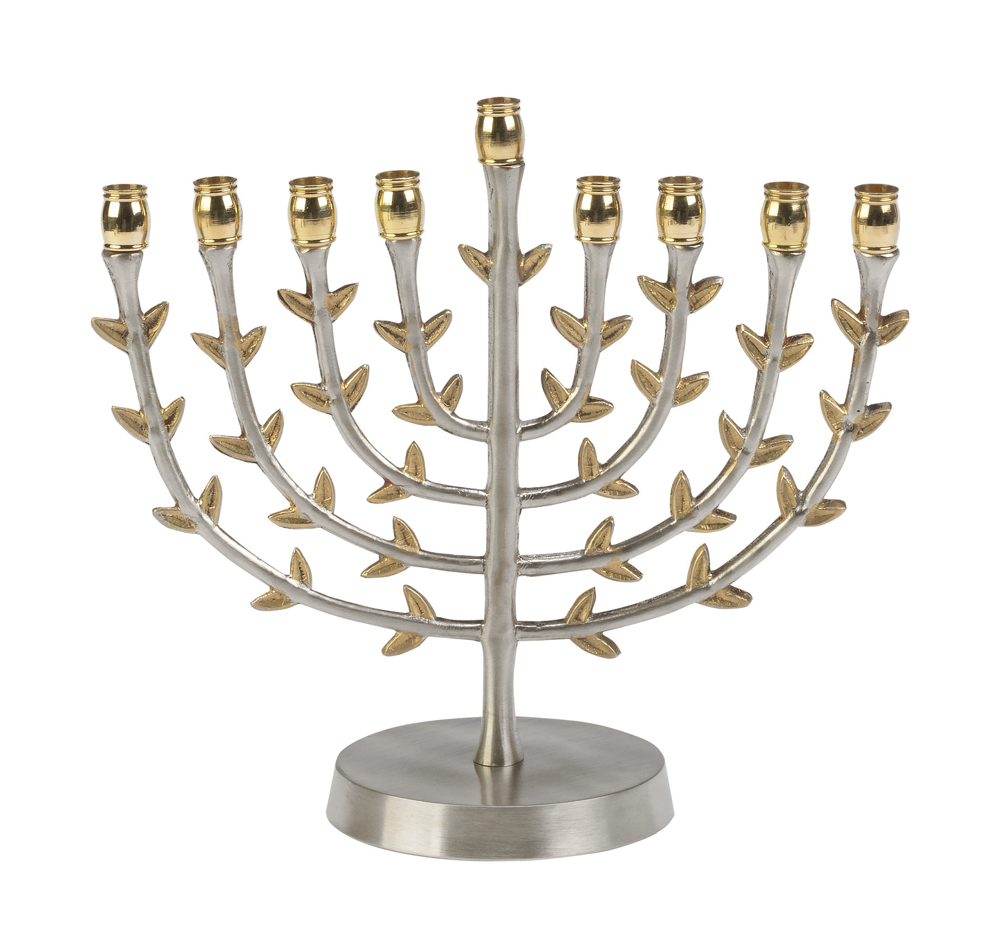 SILVER & BRASS LEAF MENORAH