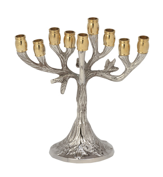 Silver Menorah - Tree Design