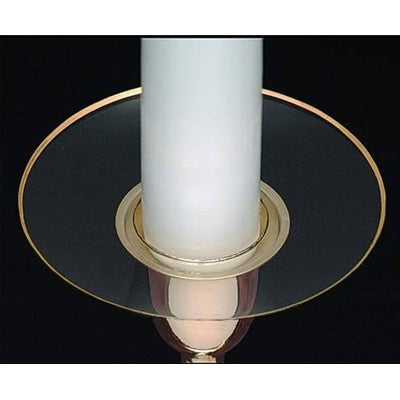 Glass Bobeche with Gold Rim - Box of 12